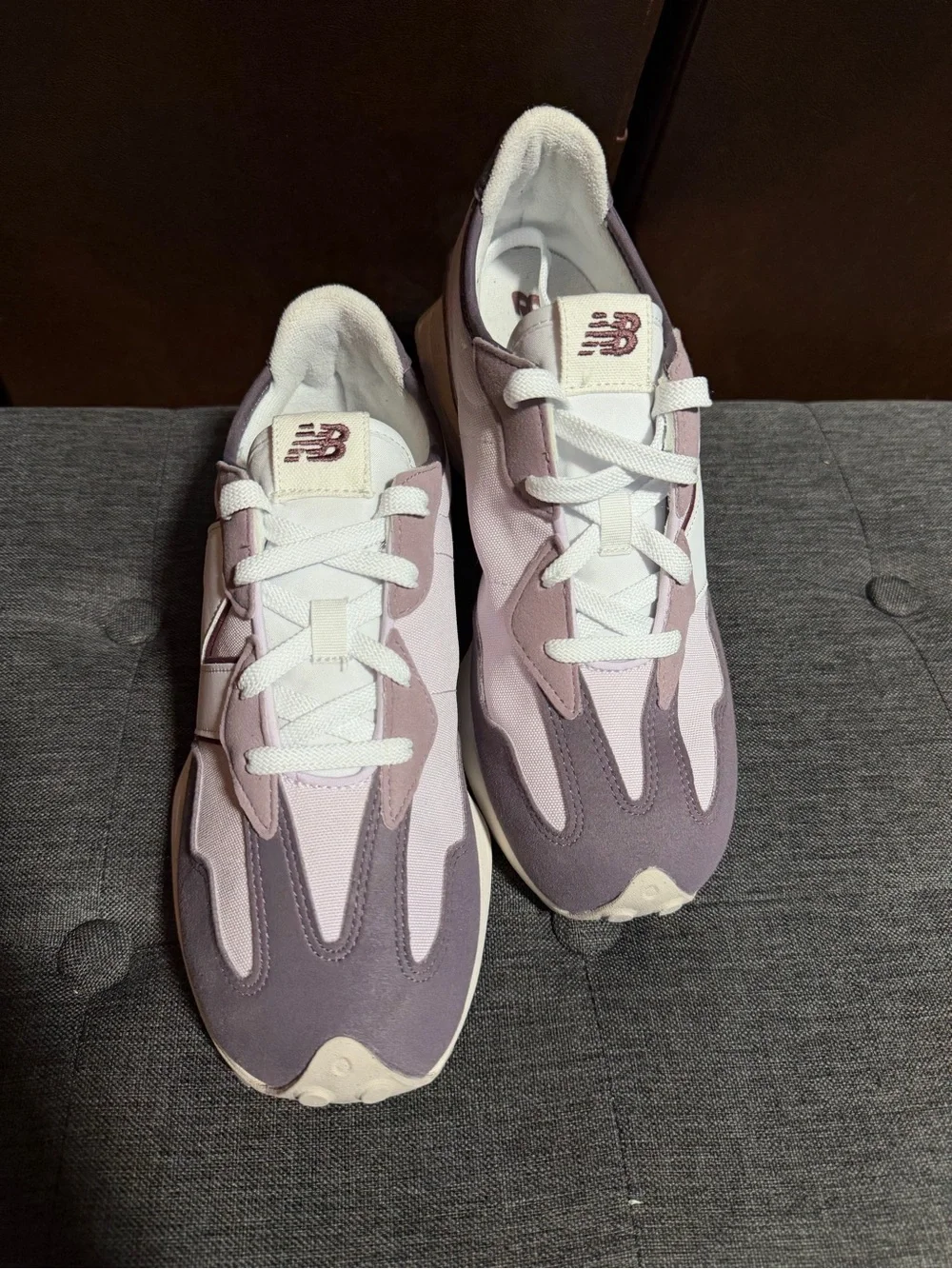 New Balance 327 Lavender Purple White Chunky Running Shoes Women's size 7